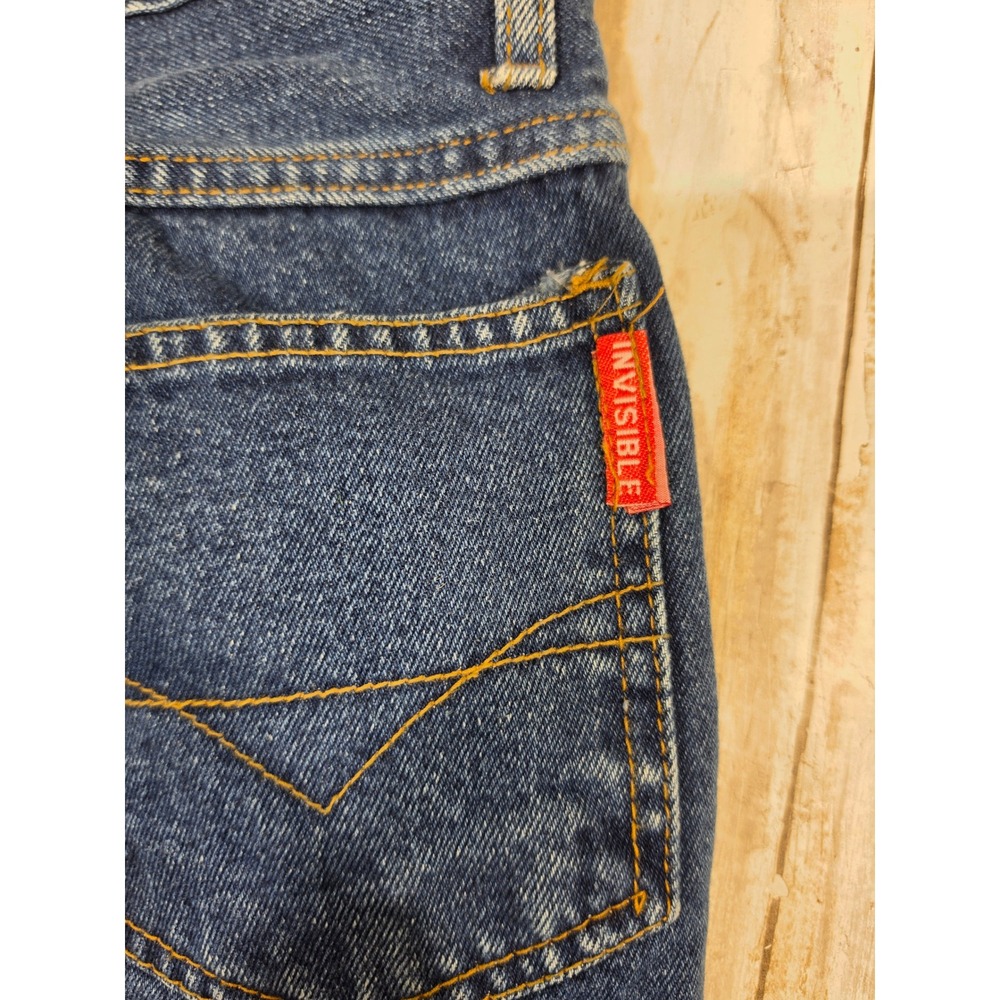 Invisible Womens High Waisted Mom Jeans Dark Wash Tapered Leg Blue Size 7/8 READ - Picture 5 of 8